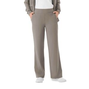 NWT Member's Mark Wide Leg Travel Pants Taupe Activewear- Size Large